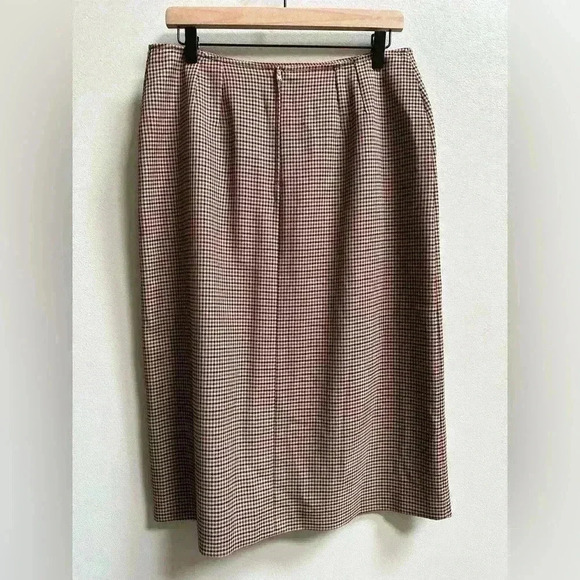 NEW Persona By Marina Rinaldi Cammino Plaid Houndstooth Pencil Skirt | Women’s 8 - Picture 7 of 11